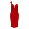 Elegant Asymmetric Bodycon Party Dress - Image 3