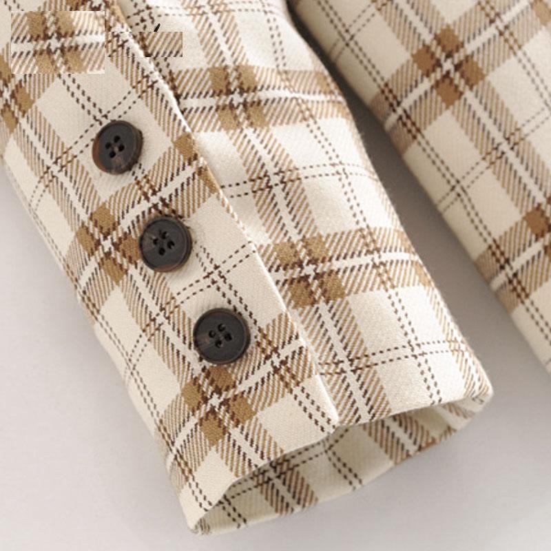 Elegant Long Sleeve Fashion Plaid Blazer - Image 11