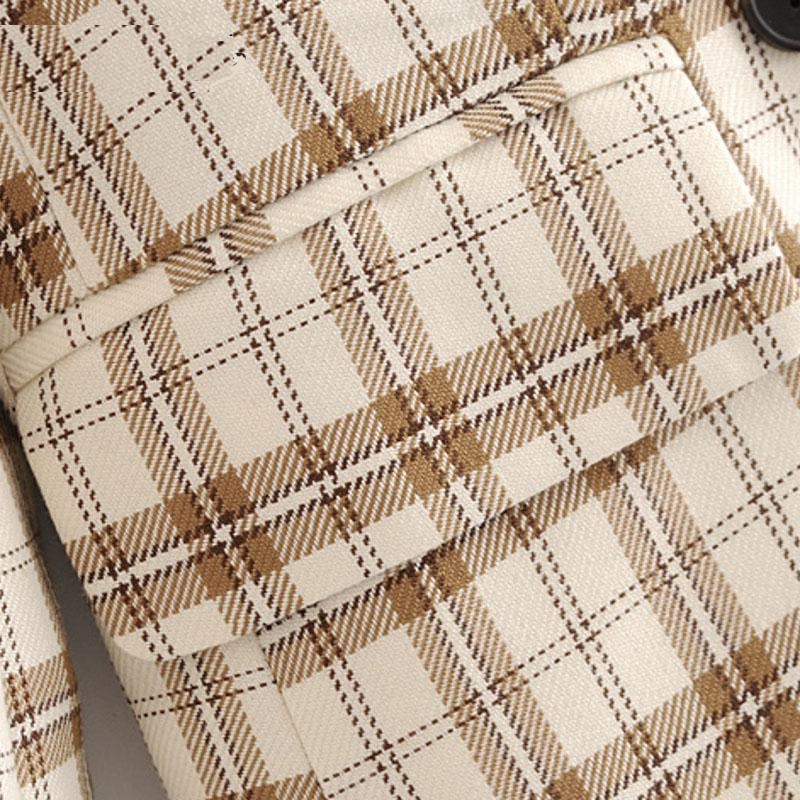 Elegant Long Sleeve Fashion Plaid Blazer - Image 13