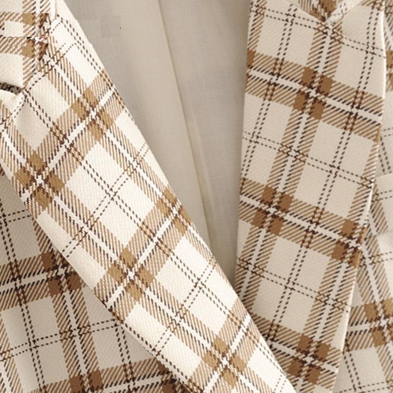 Elegant Long Sleeve Fashion Plaid Blazer - Image 8