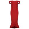 Elegant Off Shoulder Ruffles Mermaid Dress - Image 3
