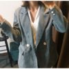 Elegant Office Ladies Feminino Corduroy Blazers - Image 3