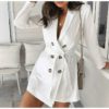 Elegant Office Lady Bow Long Trench Coat