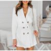 Elegant Office Lady Bow Long Trench Coat - Image 2