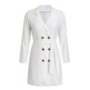 Elegant Office Lady Bow Long Trench Coat - Image 5