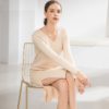 Elegant V-Neck Slit Casual Straight Bottoming Knitted Dress