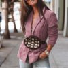 Fashion Corduroy Long Sleeve Thin High Street Blazer