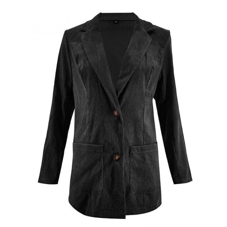 Fashion Corduroy Long Sleeve Thin High Street Blazer - Image 17