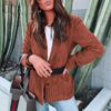 Fashion Corduroy Long Sleeve Thin High Street Blazer - Image 2