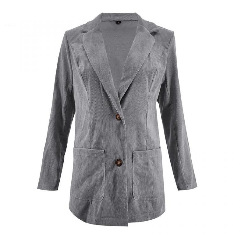 Fashion Corduroy Long Sleeve Thin High Street Blazer - Image 22