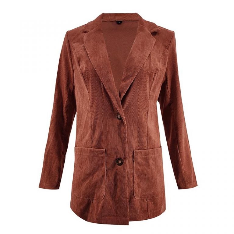 Fashion Corduroy Long Sleeve Thin High Street Blazer - Image 27