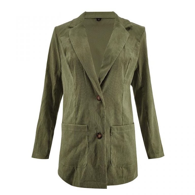 Fashion Corduroy Long Sleeve Thin High Street Blazer - Image 32