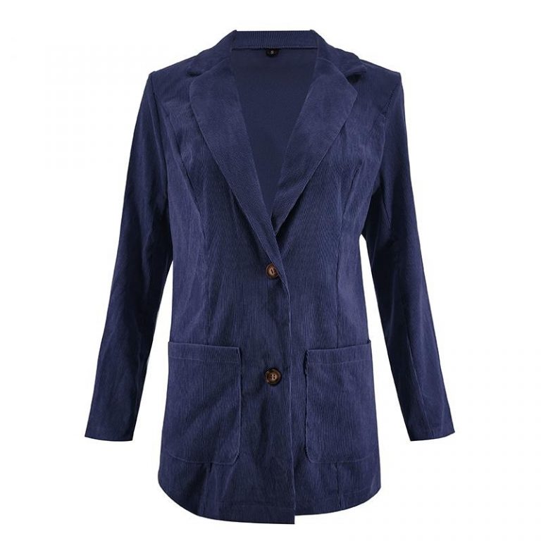Fashion Corduroy Long Sleeve Thin High Street Blazer - Image 7