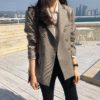 Fashion Double Breasted Classic Plaid Blazer - Image 5