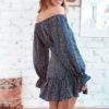 Fashion Off Shoulder Long Sleeves High Waist Mini Dress - Image 4