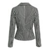 Fashion Stripe Long Sleeve Slim Double Button Short Blazer - Image 4