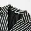Fashion Stripe Long Sleeve Slim Double Button Short Blazer - Image 5