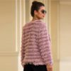 Faux Fur Open Front Solid Glamorous Warm Coat - Image 2