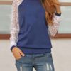 Feminine Lace Sleeves Sweatshirt - Image 3
