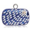 Finger Ring Diamonds Beaded Flower Design Clutches