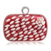 Finger Ring Diamonds Beaded Flower Design Clutches - Image 4