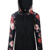 Floral Printed Sleeves Hooded Pullover - Image 8