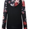 Floral Printed Sleeves Hooded Pullover - Image 9