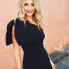 High Fashion One Shoulder Bow Mini Dress - Image 2