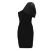 High Fashion One Shoulder Bow Mini Dress - Image 4
