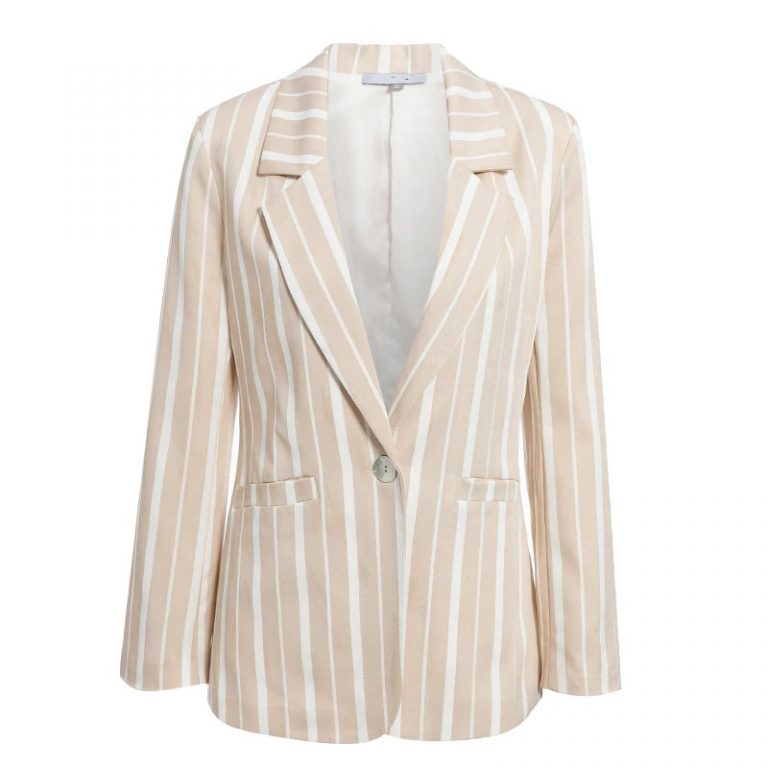 High Fashion Stripe Turm Down Casual Blazer - Image 10