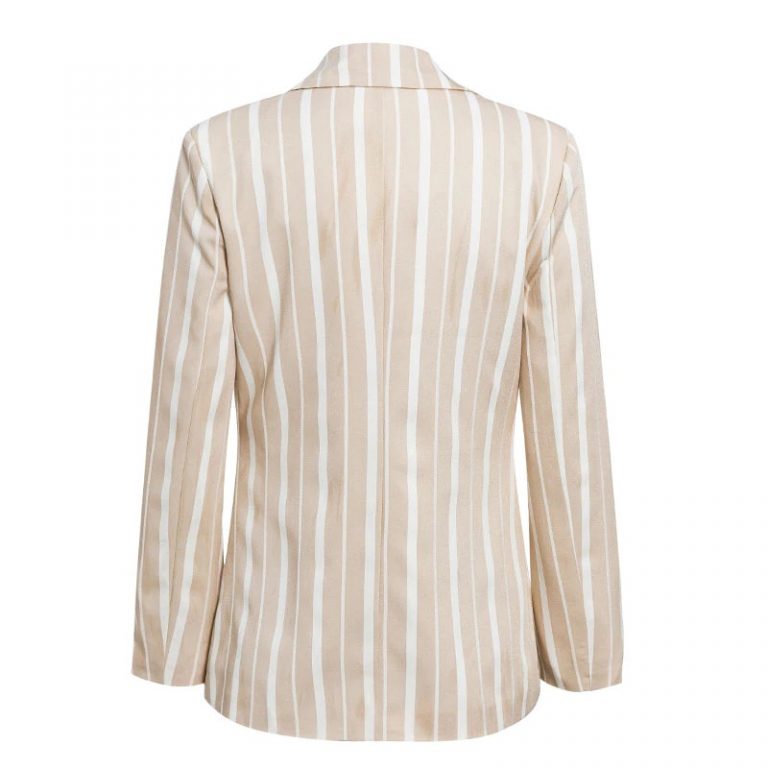 High Fashion Stripe Turm Down Casual Blazer - Image 11