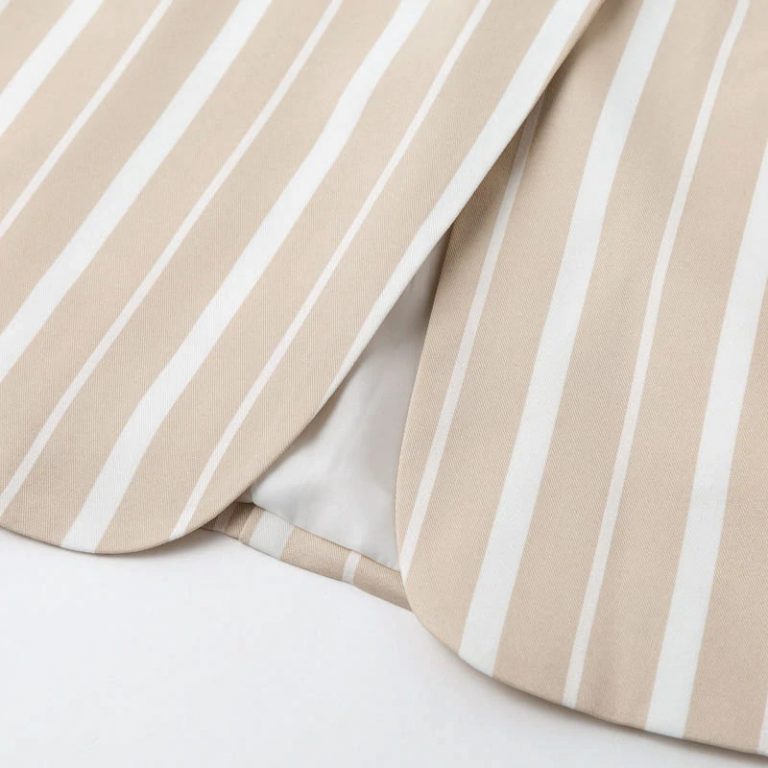 High Fashion Stripe Turm Down Casual Blazer - Image 16