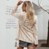 High Fashion Stripe Turm Down Casual Blazer - Image 8
