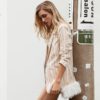 High Fashion Stripe Turm Down Casual Blazer - Image 9