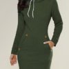 Hooded Long Sleeve Mini Dress