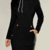 Hooded Long Sleeve Mini Dress - Image 2