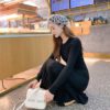 Knitted Empire Long Elegant Trumpet Solid Mermaid Sweater Dress - Image 17