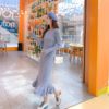 Knitted Empire Long Elegant Trumpet Solid Mermaid Sweater Dress - Image 5