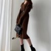 Knitting Straight Korean Style Fashionable Elegant Sweater Dress - Image 6