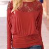 Lace-Enhanced Wide Bottom Casual Top - Image 4