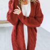 Long Cable Knit Sweater