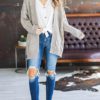 Long Cable Knit Sweater - Image 3