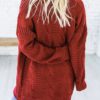 Long Cable Knit Sweater - Image 9
