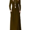 Long Sleeve Casual Attire Maxi Dress - Image 13