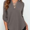 Long Sleeved V Neck Shirt
