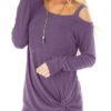 Long Sleeves Cold Shoulder Top - Image 11