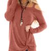 Long Sleeves Cold Shoulder Top - Image 3