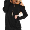 Long Sleeves Cold Shoulder Top - Image 4