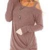 Long Sleeves Cold Shoulder Top - Image 9