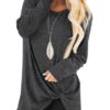 Long Sleeves Knotted Casual top - Image 10